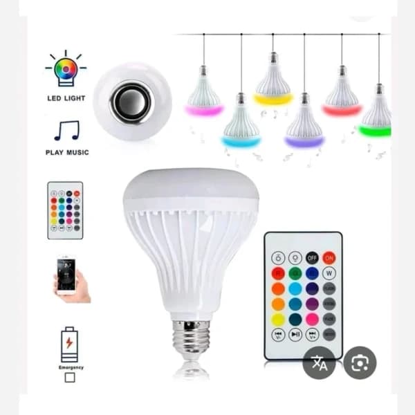 لامپ هوشمند و اسپیکر بلوتوثی مدل led music blub کد HB-61