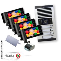 آیفون تصویری چهار واحدی کامل الکتروپیک با مانیتور 1294