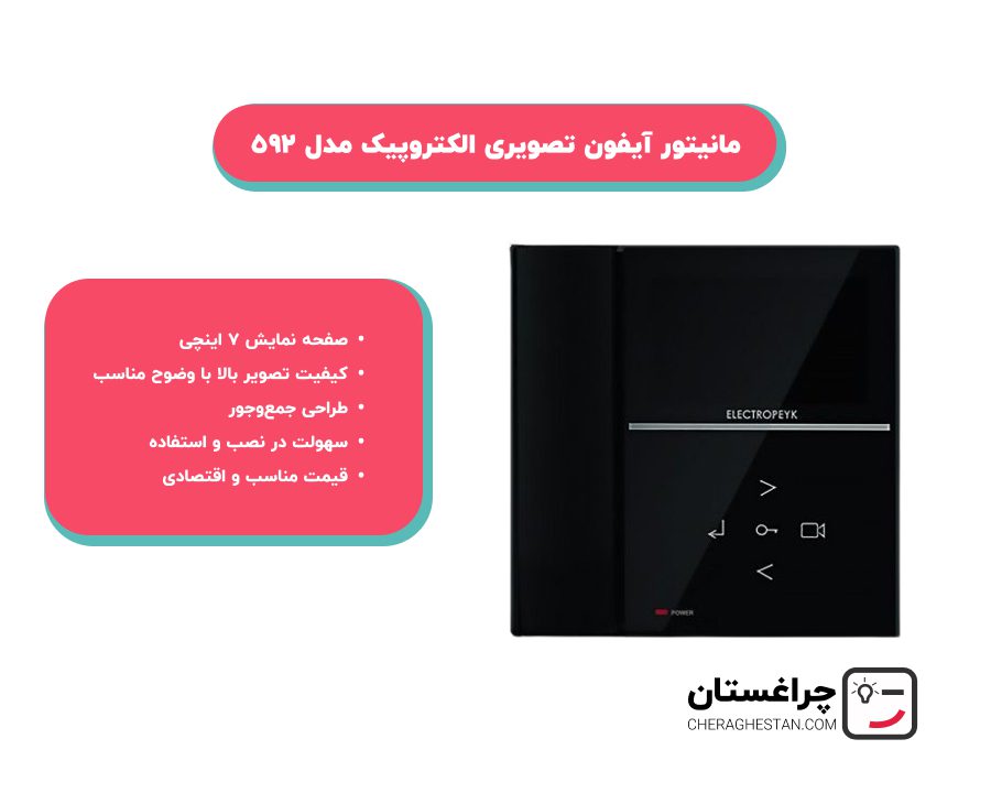 خرید آیفون تصویری الکتروپیک مدل 592 از فروشگاه چراغستان