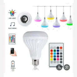 لامپ هوشمند و اسپیکر بلوتوثی مدل led music blub کد HB-61